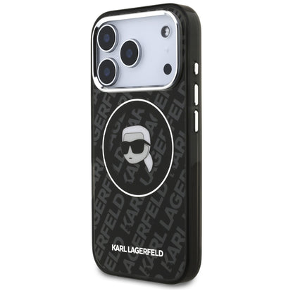 MagSafe hoes voor Apple iPhone 17 Pro, Karl Lagerfeld, IML Karl's Head, Zwart