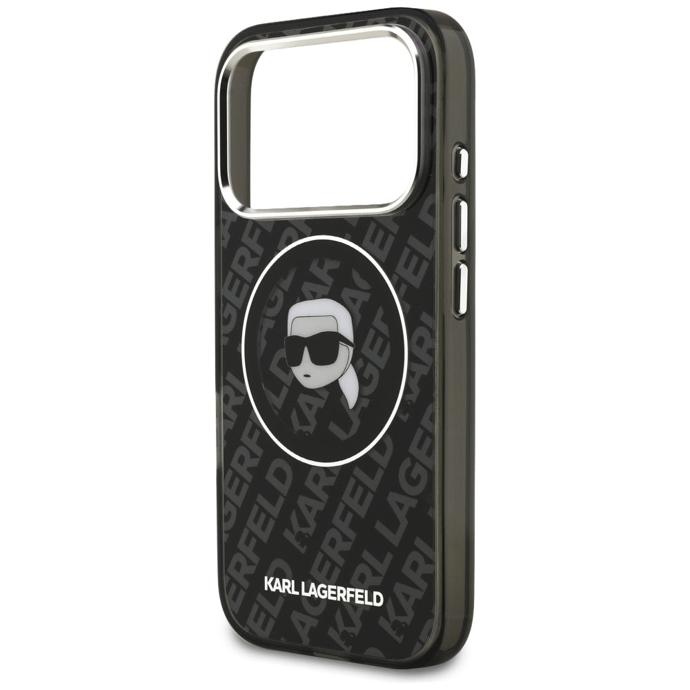 MagSafe hoes voor Apple iPhone 17 Pro, Karl Lagerfeld, IML Karl's Head, Zwart