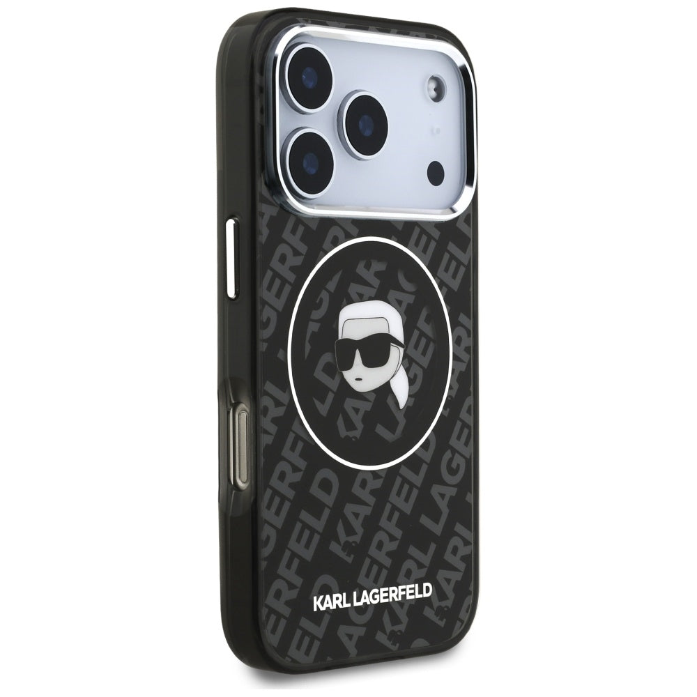 MagSafe hoes voor Apple iPhone 17 Pro, Karl Lagerfeld, IML Karl's Head, Zwart