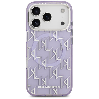 MagSafe hoesje voor Apple iPhone 17 Pro, Karl Lagerfeld, IML KL Monogram, Paars
