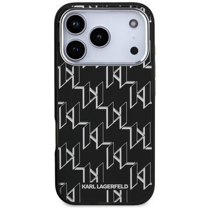 MagSafe hoesje voor Apple iPhone 17 Pro, Karl Lagerfeld, IML KL Monogram, Zwart
