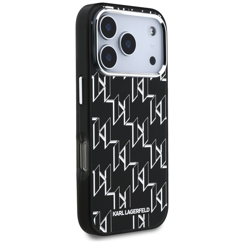 MagSafe hoesje voor Apple iPhone 17 Pro, Karl Lagerfeld, IML KL Monogram, Zwart