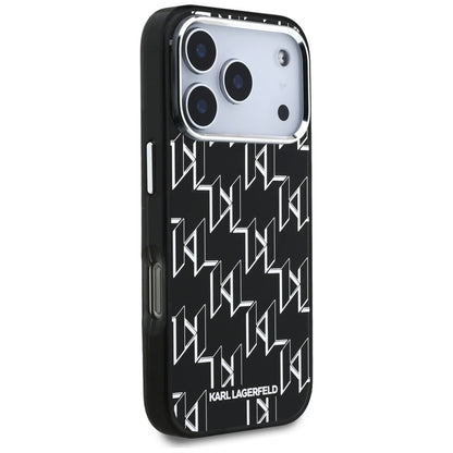 MagSafe hoesje voor Apple iPhone 17 Pro, Karl Lagerfeld, IML KL Monogram, Zwart