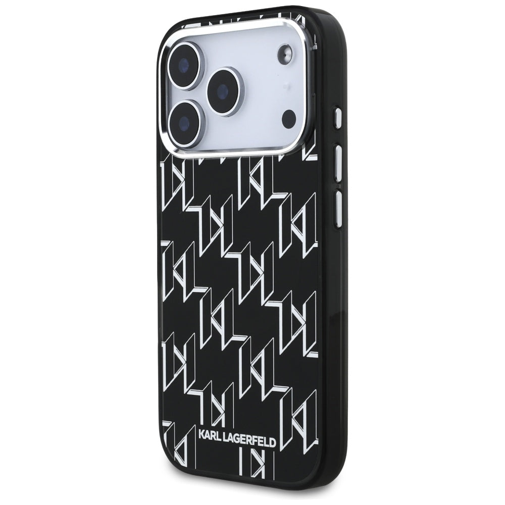MagSafe hoesje voor Apple iPhone 17 Pro, Karl Lagerfeld, IML KL Monogram, Zwart