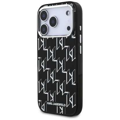 MagSafe hoesje voor Apple iPhone 17 Pro, Karl Lagerfeld, IML KL Monogram, Zwart