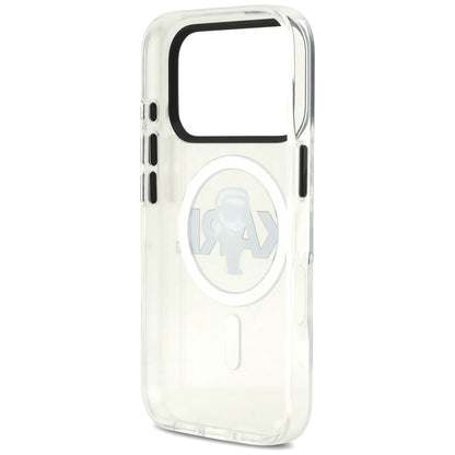 MagSafe Hülle für Apple iPhone 17 Pro, Karl Lagerfeld, IML Sketch Logo Karl, Transparent