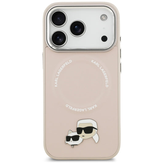 MagSafe hoes voor Apple iPhone 17 Pro, Karl Lagerfeld, Karl & Choupette Pins, Roze