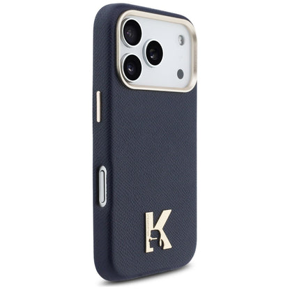 Coque MagSafe pour Apple iPhone 17 Pro, Karl Lagerfeld, Logo Karl Head, Bleue