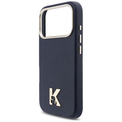 Coque MagSafe pour Apple iPhone 17 Pro, Karl Lagerfeld, Logo Karl Head, Bleue