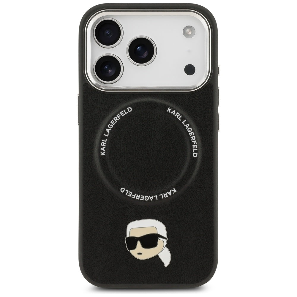 MagSafe hoes voor Apple iPhone 17 Pro, Karl Lagerfeld, Karl Pin, Zwart
