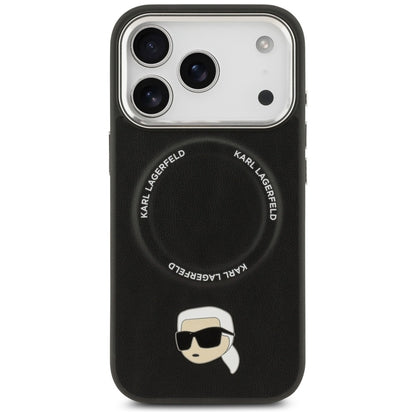MagSafe hoes voor Apple iPhone 17 Pro, Karl Lagerfeld, Karl Pin, Zwart