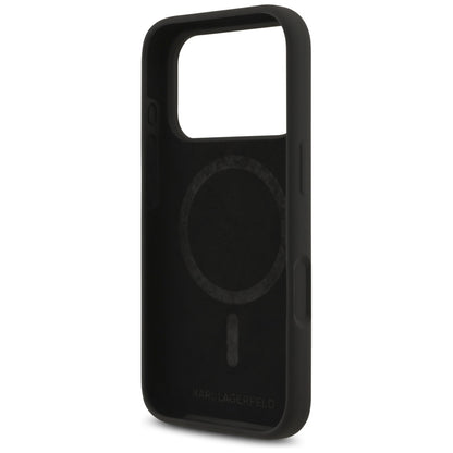 MagSafe hoesje voor Apple iPhone 17 Pro, Karl Lagerfeld, Ring Karl & Choupette, Zwart