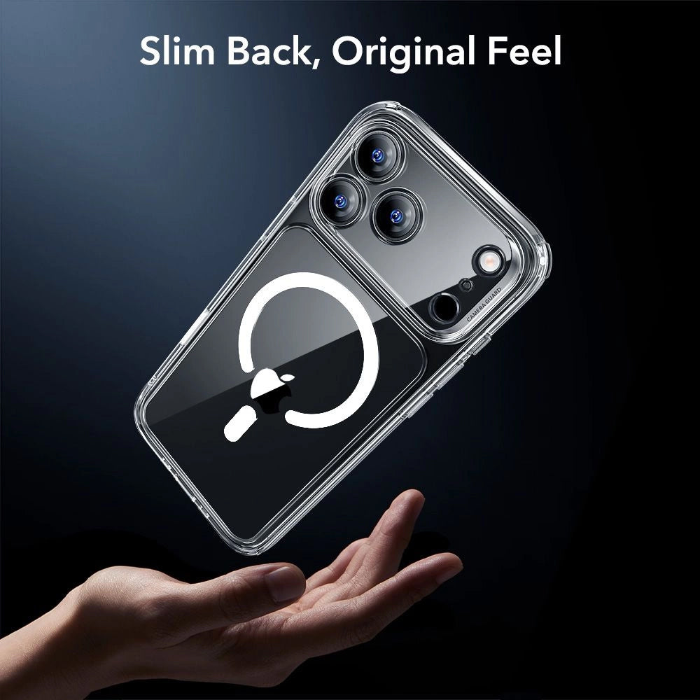 MagSafe Case for Apple iPhone 17 Pro Max, ESR, Classic Hybrid with Screen Protector, Transparent
