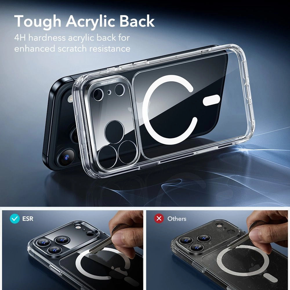 MagSafe Case for Apple iPhone 17 Pro Max, ESR, Classic Hybrid with Screen Protector, Transparent