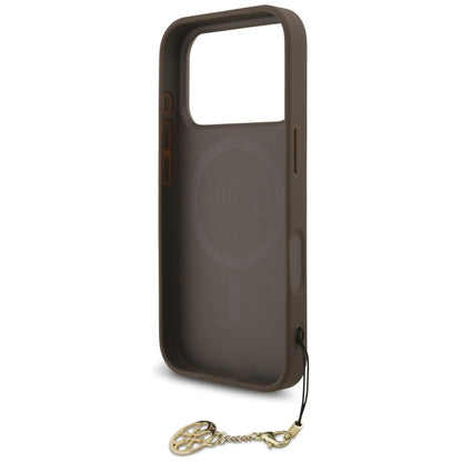 MagSafe hoesje voor Apple iPhone 17 Pro Max, Guess, 4G Charm Cradle, Bruin