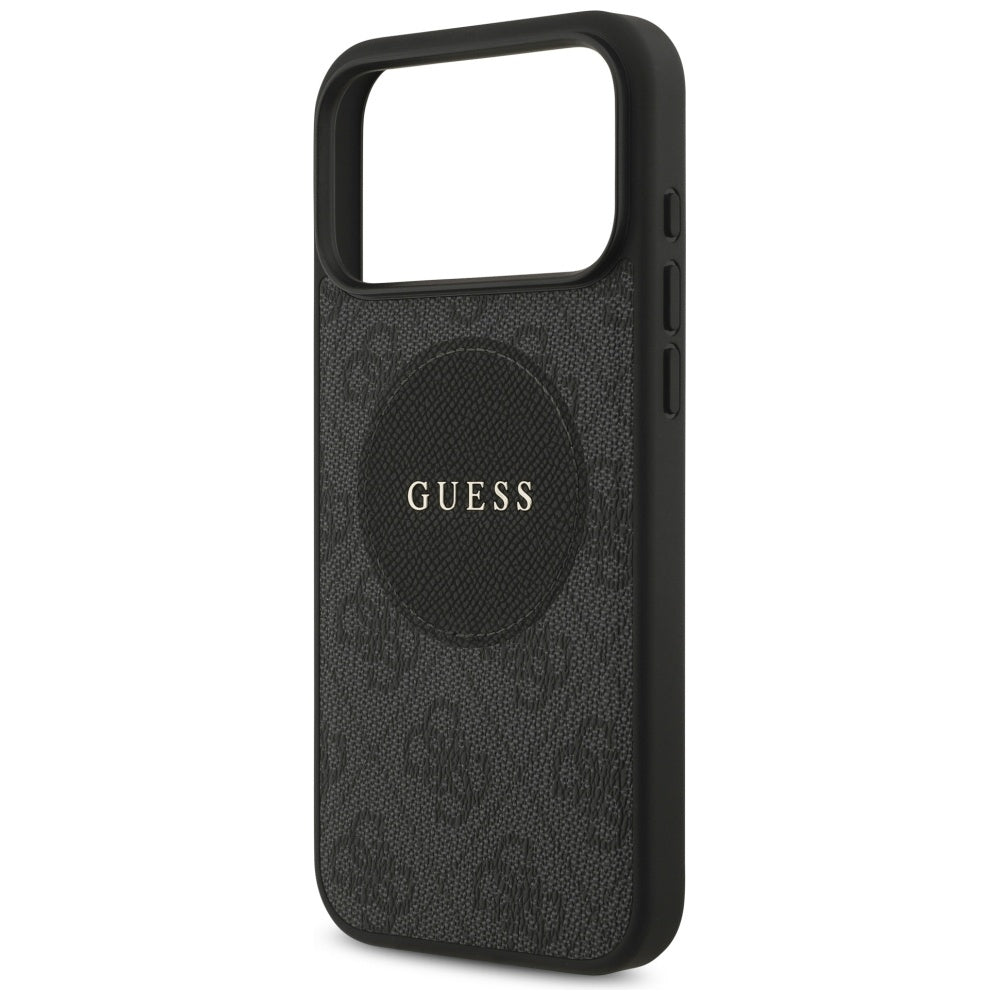 MagSafe hoesje voor Apple iPhone 17 Pro Max, Guess, 4G Circle Classic Logo, Zwart