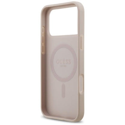 MagSafe hoesje voor Apple iPhone 17 Pro Max, Guess, 4G Circle Classic Logo, Roze
