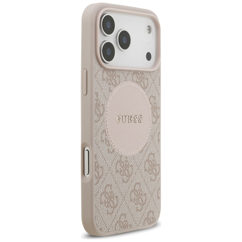 MagSafe hoesje voor Apple iPhone 17 Pro Max, Guess, 4G Circle Classic Logo, Roze