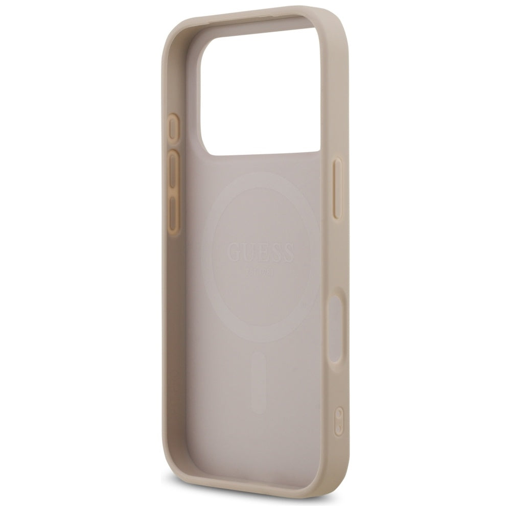 Coque MagSafe pour Apple iPhone 17 Pro Max, Guess, 4G Printed Stripes, Rose