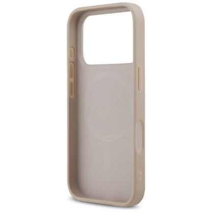 Coque MagSafe pour Apple iPhone 17 Pro Max, Guess, 4G Printed Stripes, Rose