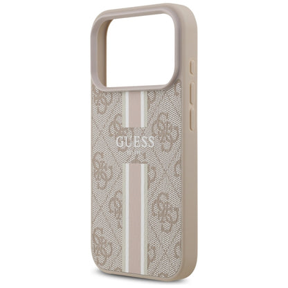 Coque MagSafe pour Apple iPhone 17 Pro Max, Guess, 4G Printed Stripes, Rose