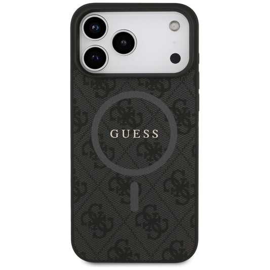 Étui MagSafe pour Apple iPhone 17 Pro Max, Guess, 4G Ring Classic Logo, Noir