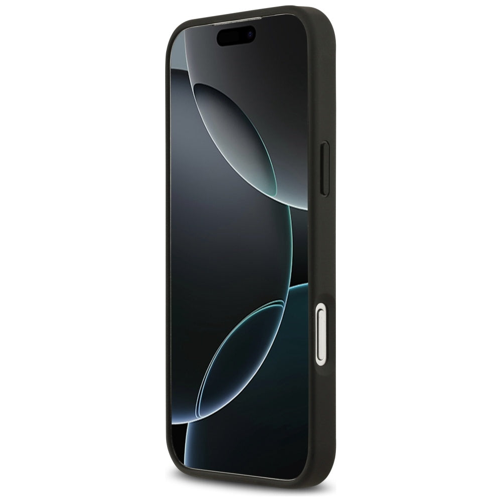 MagSafe hoes voor Apple iPhone 17 Pro Max, Guess, Grained Flowers, Zwart