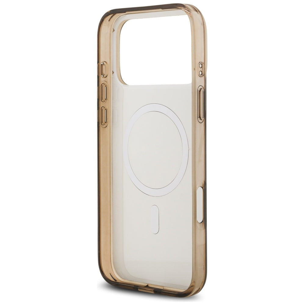 MagSafe hoesje voor Apple iPhone 17 Pro Max, Guess, IML 4G Achtergrond, Bruin