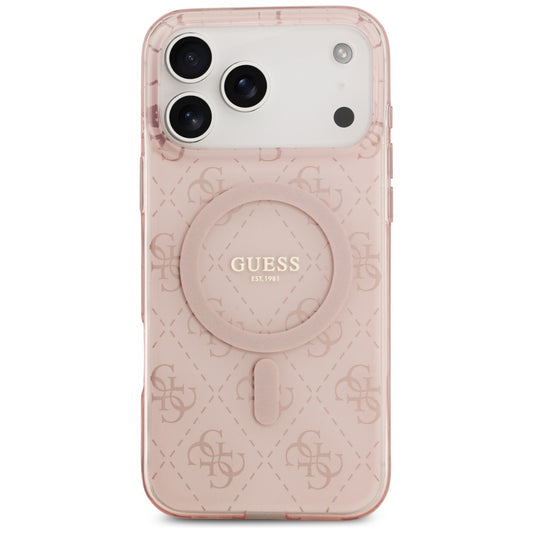MagSafe hoesje voor Apple iPhone 17 Pro Max, Guess, IML 4G Achtergrond, Roze