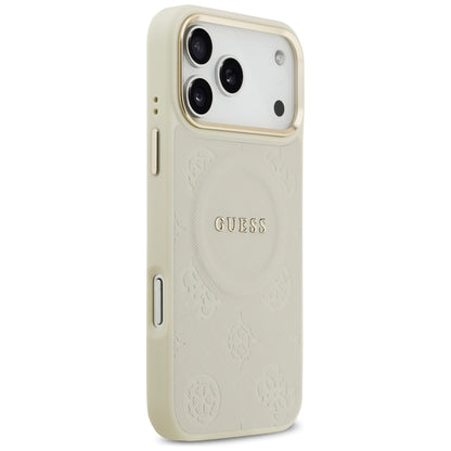 MagSafe hoesje voor Apple iPhone 17 Pro Max, Guess, Peony Hot Stamp, Beige