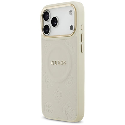 MagSafe hoesje voor Apple iPhone 17 Pro Max, Guess, Peony Hot Stamp, Beige