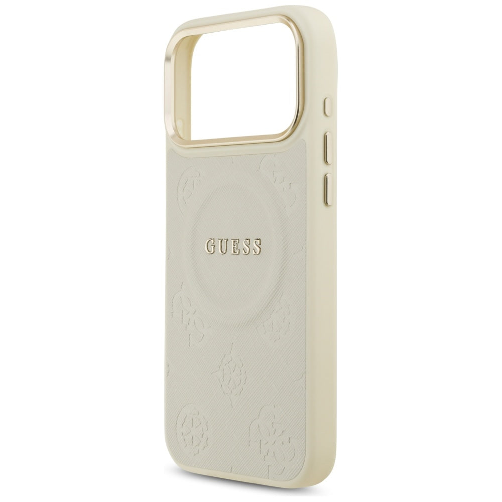 MagSafe hoesje voor Apple iPhone 17 Pro Max, Guess, Peony Hot Stamp, Beige