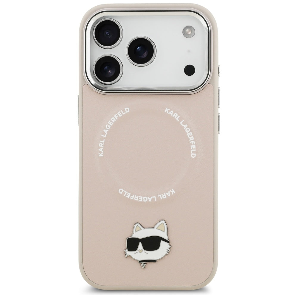 Coque MagSafe pour Apple iPhone 17 Pro Max, Karl Lagerfeld, Choupette Pin, Rose