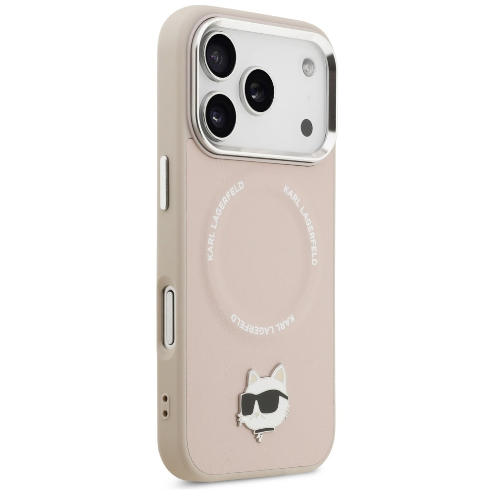Coque MagSafe pour Apple iPhone 17 Pro Max, Karl Lagerfeld, Choupette Pin, Rose