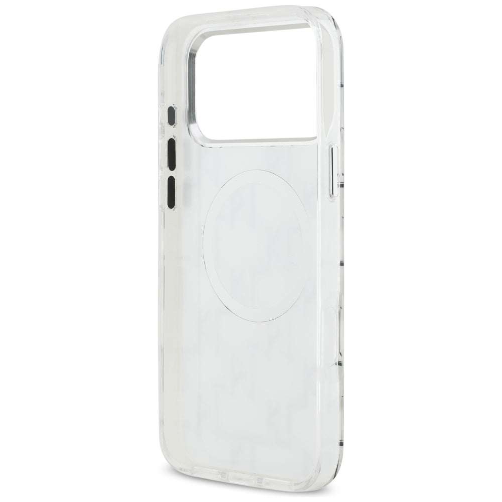 MagSafe hoesje voor Apple iPhone 17 Pro Max, Karl Lagerfeld, IML KL Monogram, Wit