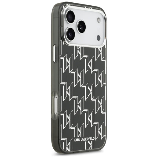 MagSafe hoesje voor Apple iPhone 17 Pro Max, Karl Lagerfeld, IML KL Monogram, Zwart