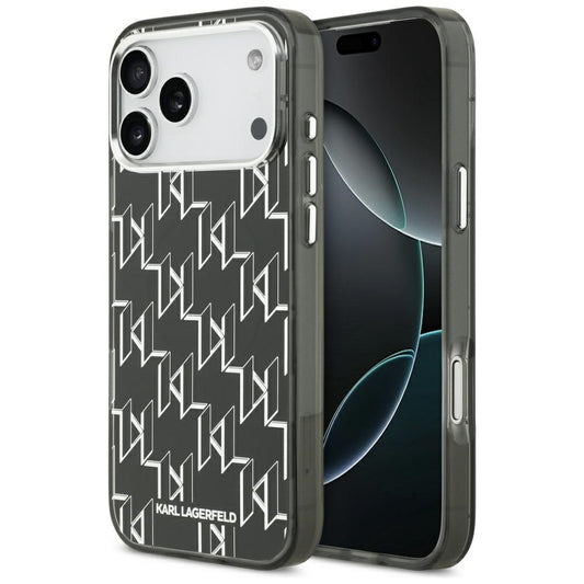 MagSafe hoesje voor Apple iPhone 17 Pro Max, Karl Lagerfeld, IML KL Monogram, Zwart