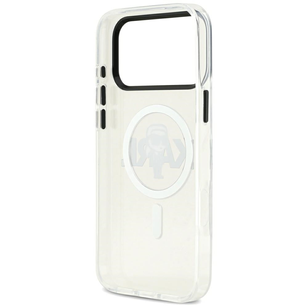MagSafe hoesje voor Apple iPhone 17 Pro Max, Karl Lagerfeld, IML Sketch Logo Karl, Transparant