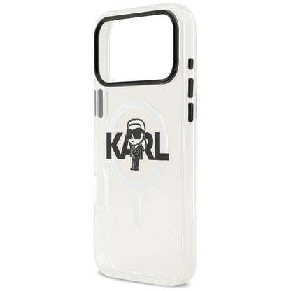 MagSafe hoesje voor Apple iPhone 17 Pro Max, Karl Lagerfeld, IML Sketch Logo Karl, Transparant