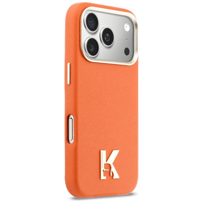 Coque MagSafe pour Apple iPhone 17 Pro Max, Karl Lagerfeld, Logo Karl Head, Orange