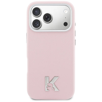 MagSafe Case for Apple iPhone 17 Pro Max, Karl Lagerfeld, Karl Head Logo, Pink