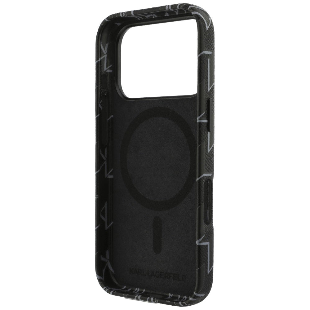 MagSafe Hülle für Apple iPhone 17 Pro Max, Karl Lagerfeld, KL Monogram Logo, Schwarz