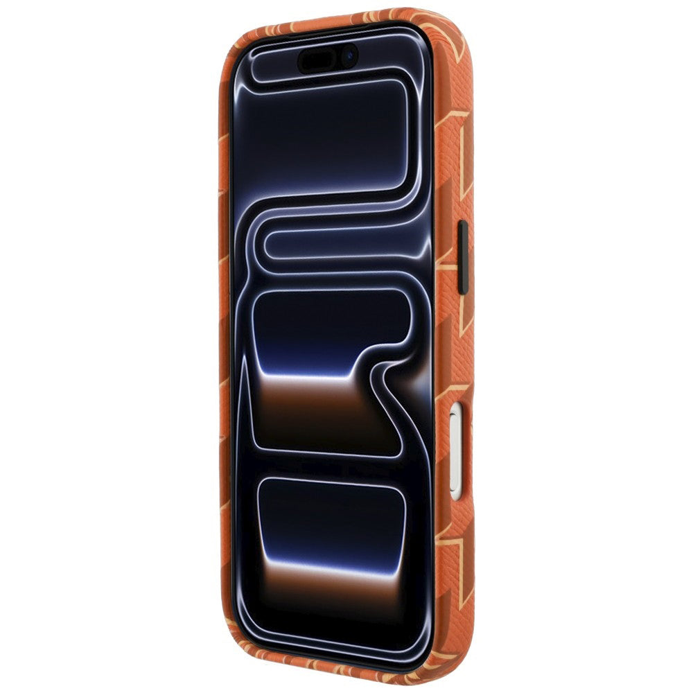 Coque MagSafe pour Apple iPhone 17 Pro Max, Karl Lagerfeld, Logo Monogramme KL, Orange