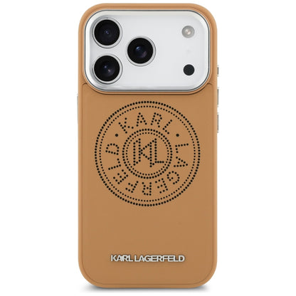 MagSafe hoesje voor Apple iPhone 17 Pro Max, Karl Lagerfeld, Point & Metal Logo, Bruin