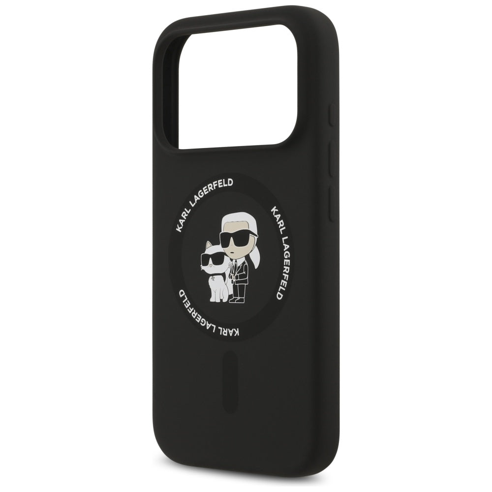 MagSafe hoesje voor Apple iPhone 17 Pro Max, Karl Lagerfeld, Ring Karl & Choupette, Zwart