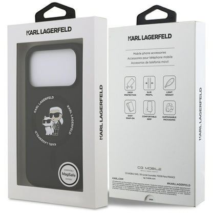 MagSafe hoesje voor Apple iPhone 17 Pro Max, Karl Lagerfeld, Ring Karl & Choupette, Zwart