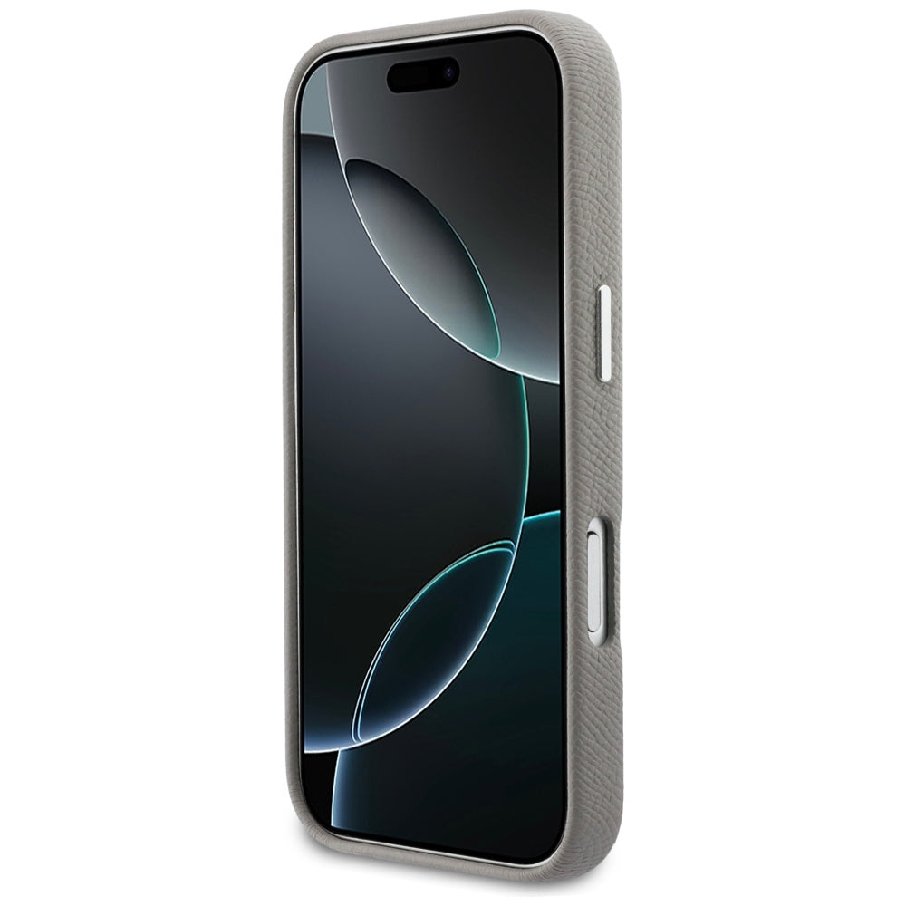 Étui MagSafe pour Apple iPhone 17 Pro Max, Karl Lagerfeld, Saffiano Karl & Choupette Pins, Gris