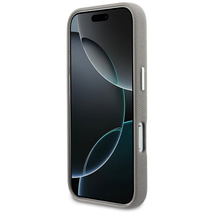 Étui MagSafe pour Apple iPhone 17 Pro Max, Karl Lagerfeld, Saffiano Karl & Choupette Pins, Gris