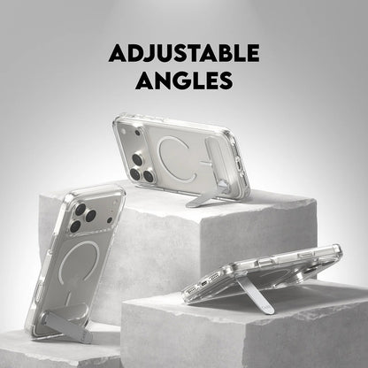 MagSafe hoesje voor Apple iPhone 17 Pro Max, PanzerGlass, Care Feature Kickstand, Transparant Wit