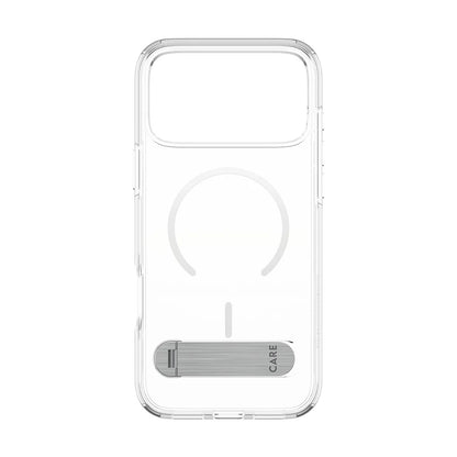 MagSafe hoesje voor Apple iPhone 17 Pro Max, PanzerGlass, Care Feature Kickstand, Transparant Wit